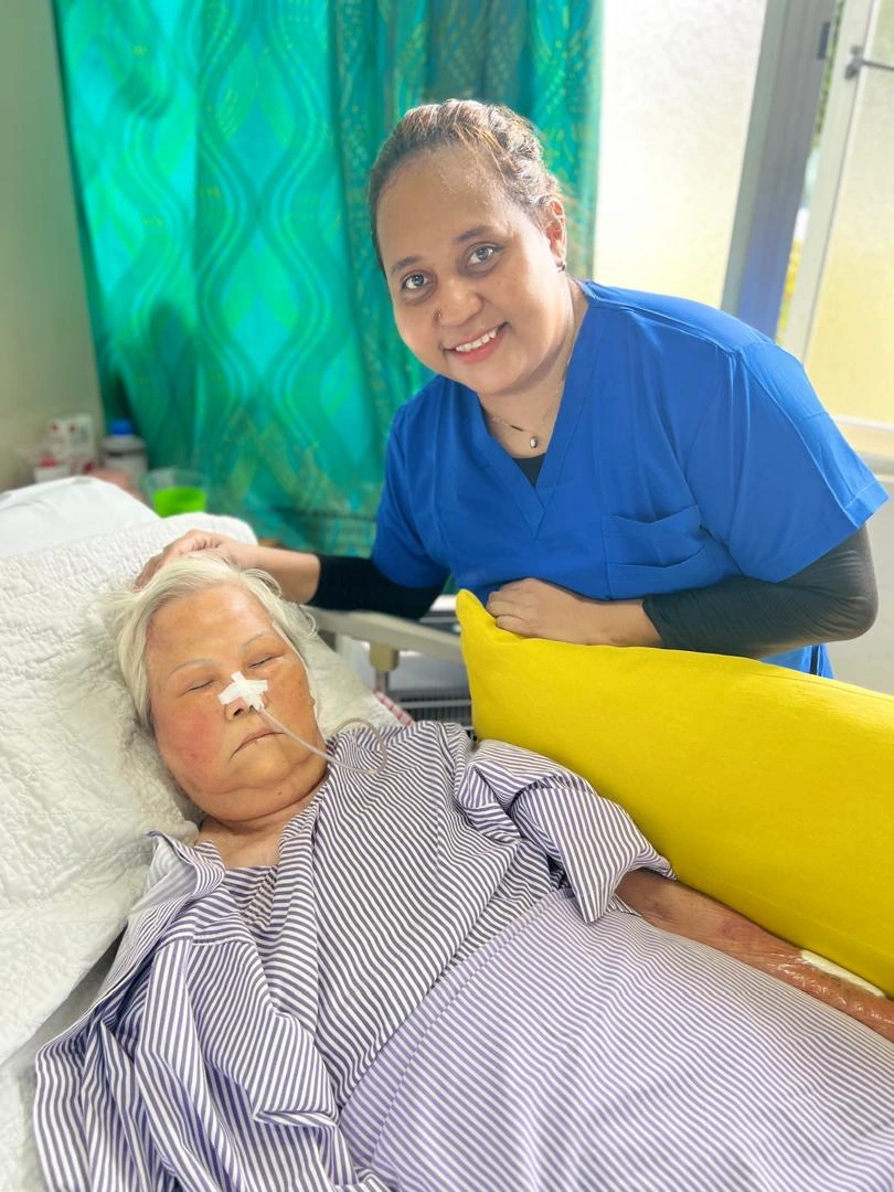 MCS staff member at the bedside
